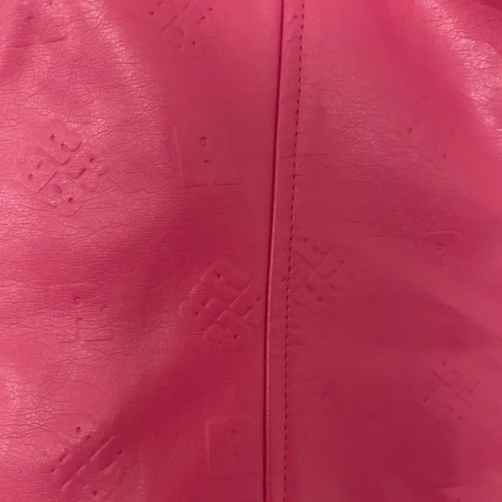 Rotate Birger Christensen Herlina Faux Leather Mini Dress Barbie Pink 90s Style